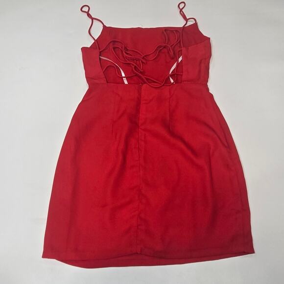 Superdown Dixie Backless Dress in Red XS - Picture 11 of 12